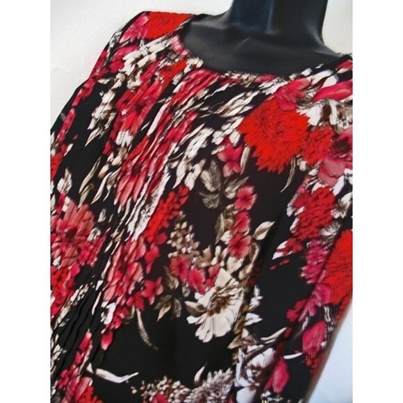 Womens Roz&Ali Size Small Red&Black Long sleeves, ribbed, Tunic, very soft. - Picture 1 of 7